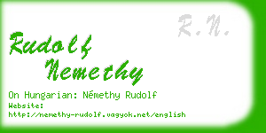 rudolf nemethy business card